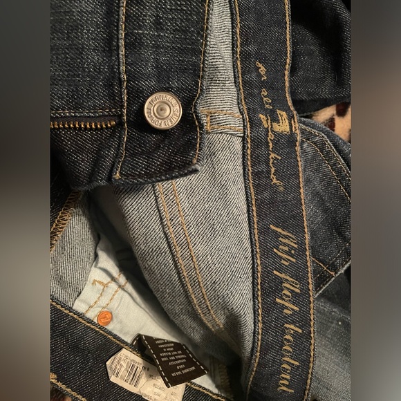 7 for all man kind size 29 low rise flip flop boot cut jeans - Picture 4 of 8